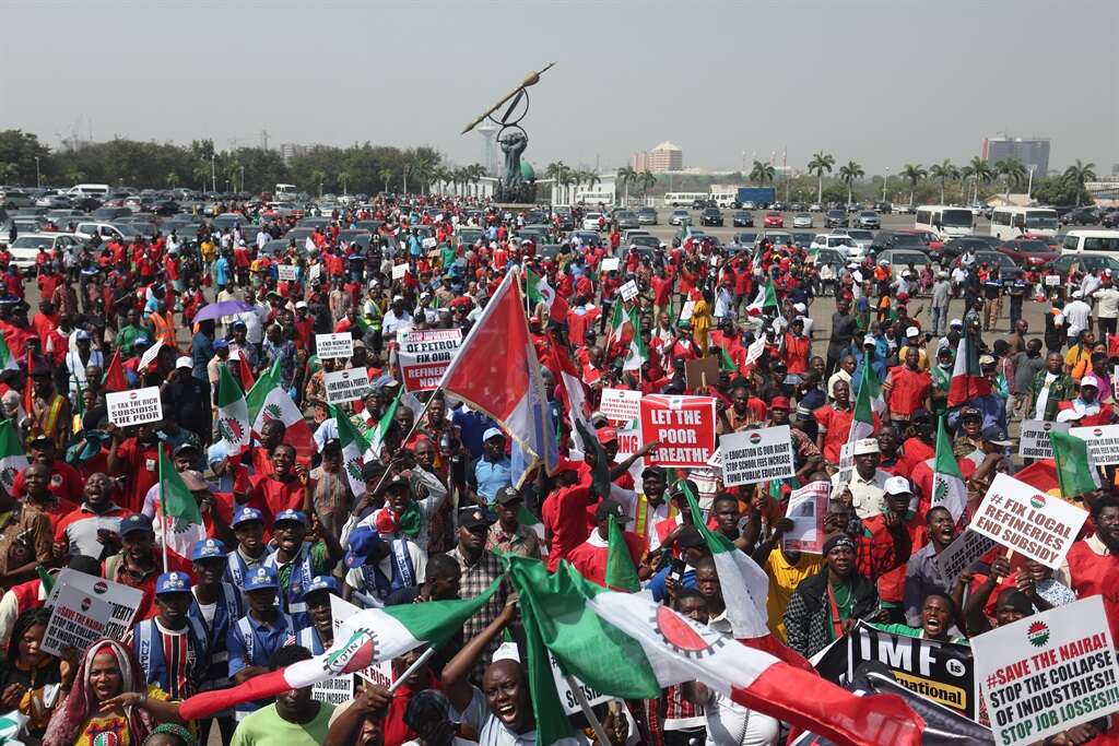 Nigerian unions shut down power grid, disrupt airlines with strike over minimum wage