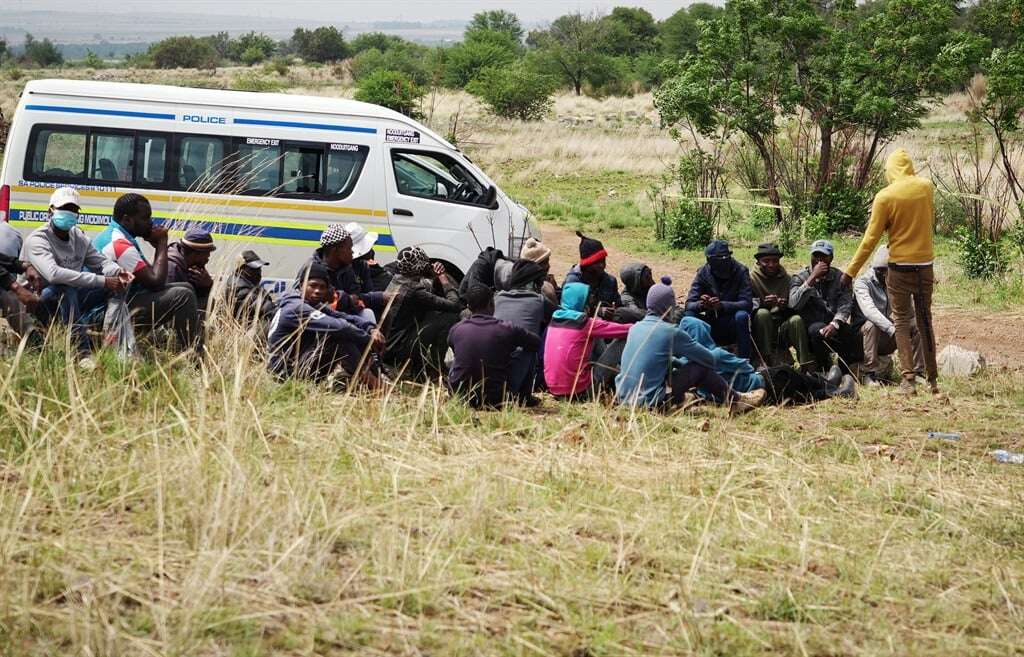 Police claim the number of illegal miners stuck underground was inflated by a volunteer