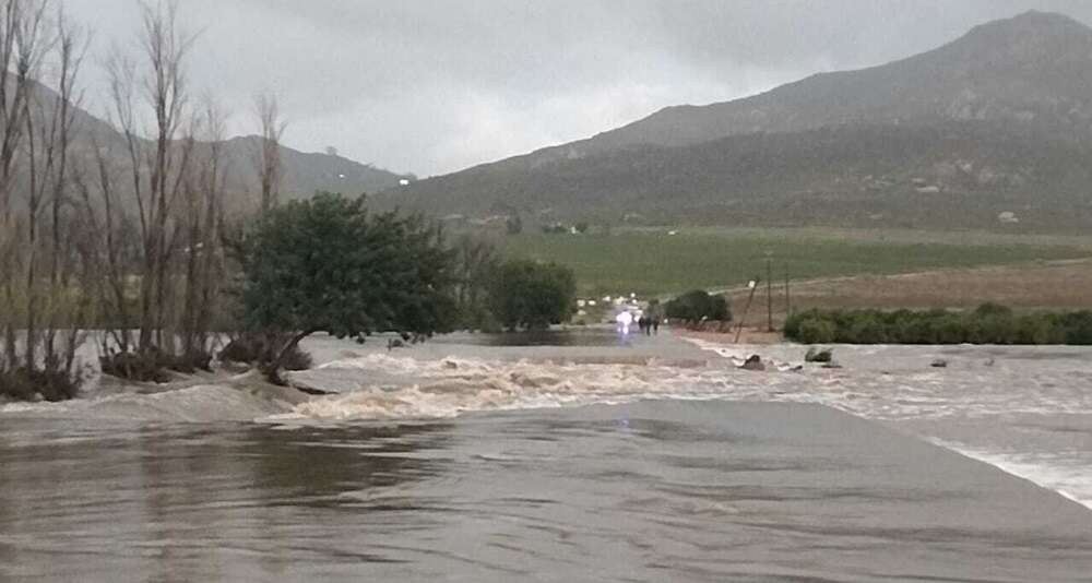 'Disaster for the second year in a row': Citrusdal cut off after flood waters wash away access road