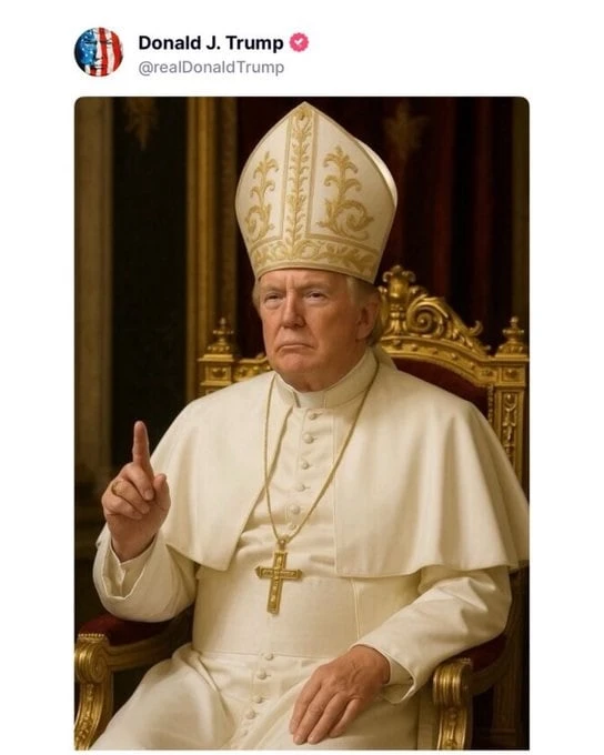 Foto van ‘pous Trump’ wyd gekritiseer