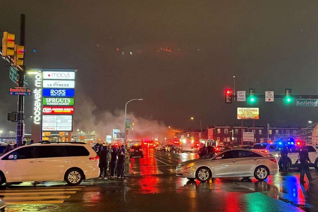 Private jet with 6 on board crashes in suburban Philadelphia, sparking blazes and destruction