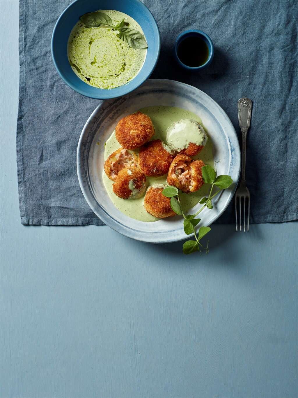 What's for dinner? Trout patties with green sauce