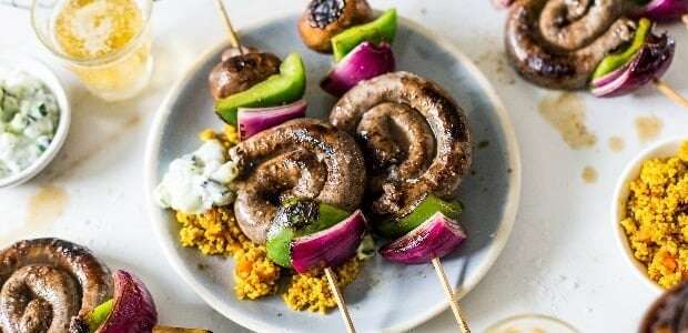 What's for dinner? Beer-marinated boerewors kebabs with Cape Malay couscous