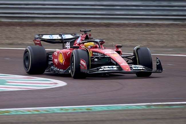 WATCH | Lewis Hamilton drives first laps as a Ferrari driver