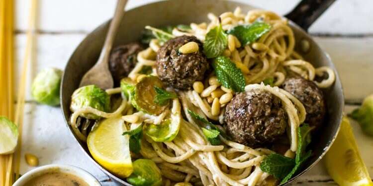 What's for dinner? Tahini and lamb spaghetti