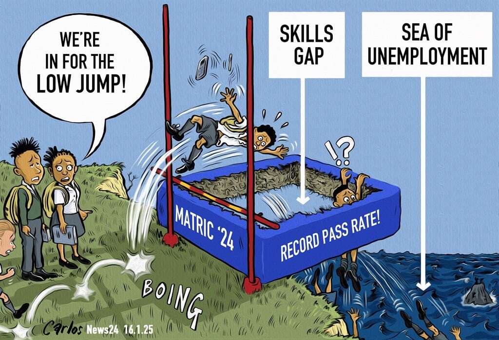 CARTOON BY CARLOS | Matric 2024: Jumping into the abyss?