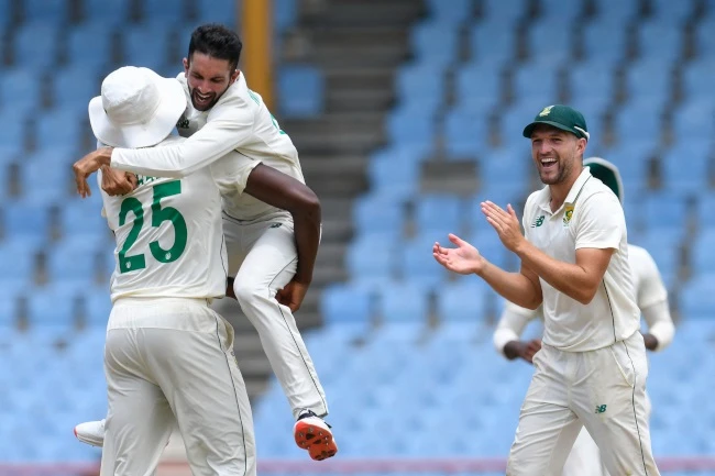 Keshav Maharaj on Wiaan Mulder's magic hat-trick catch: I'll buy him anything he wants