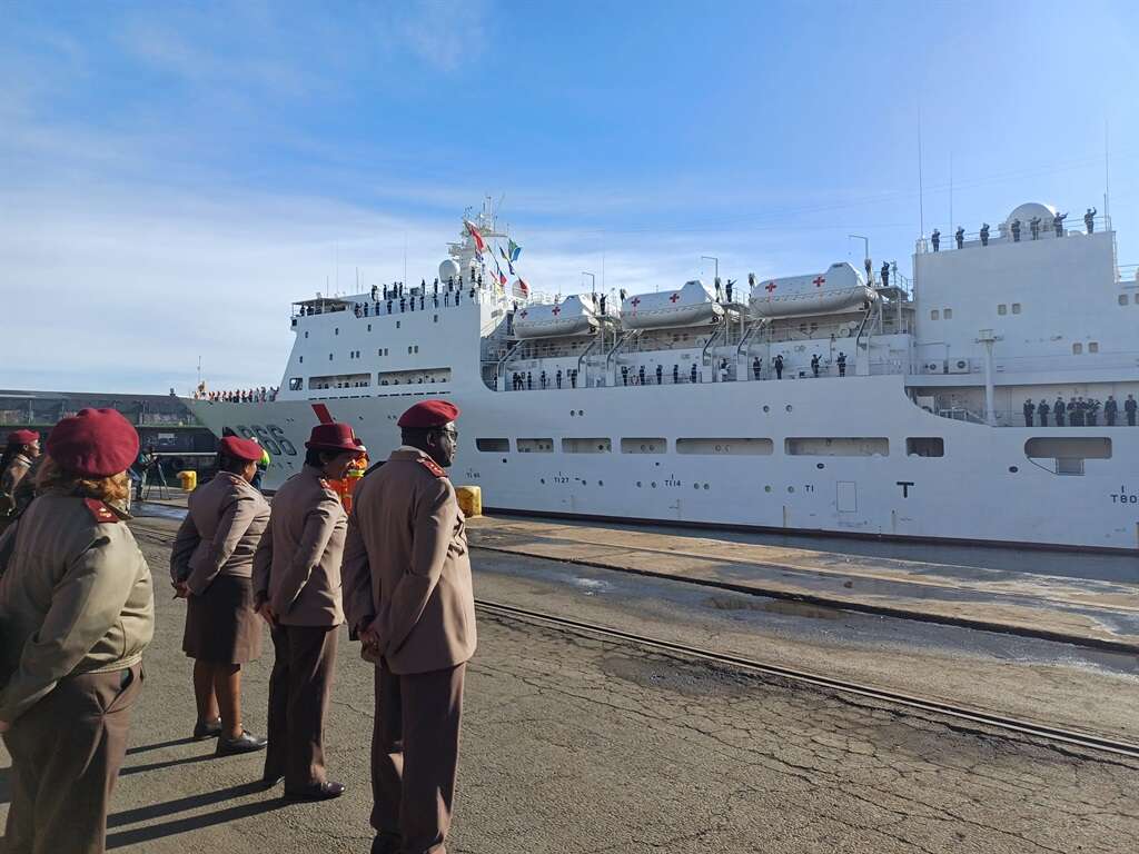 What's up, dock: Chinese hospital ship arrives in Cape Town to provide medical services to locals