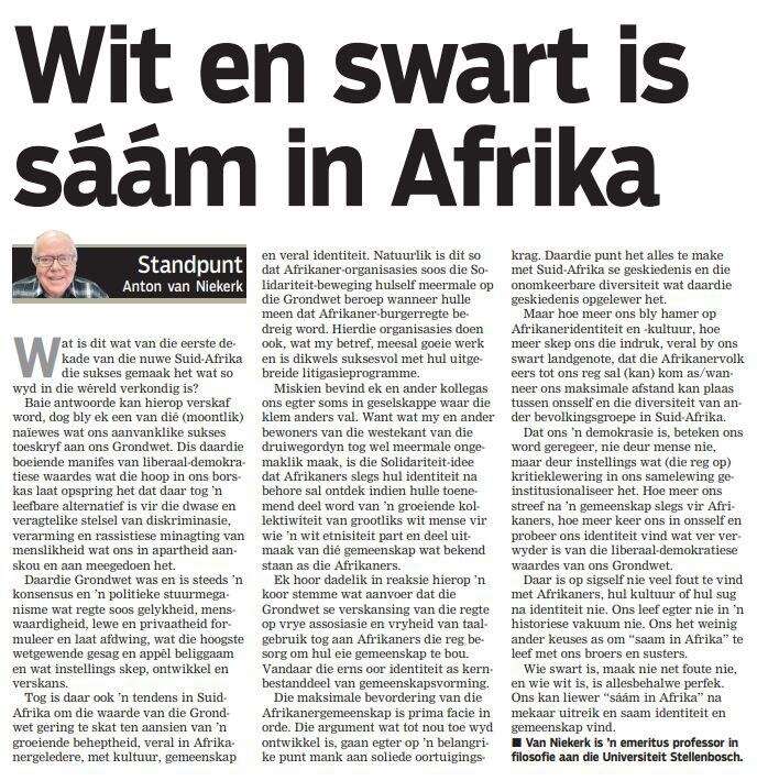 ‘Ou siening van Afrikaners’