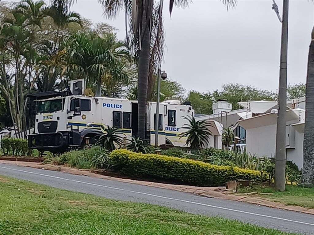 WATCH | Investigators leave with stacks of documents after raid on Shauwn Mkhize's La Lucia mansion