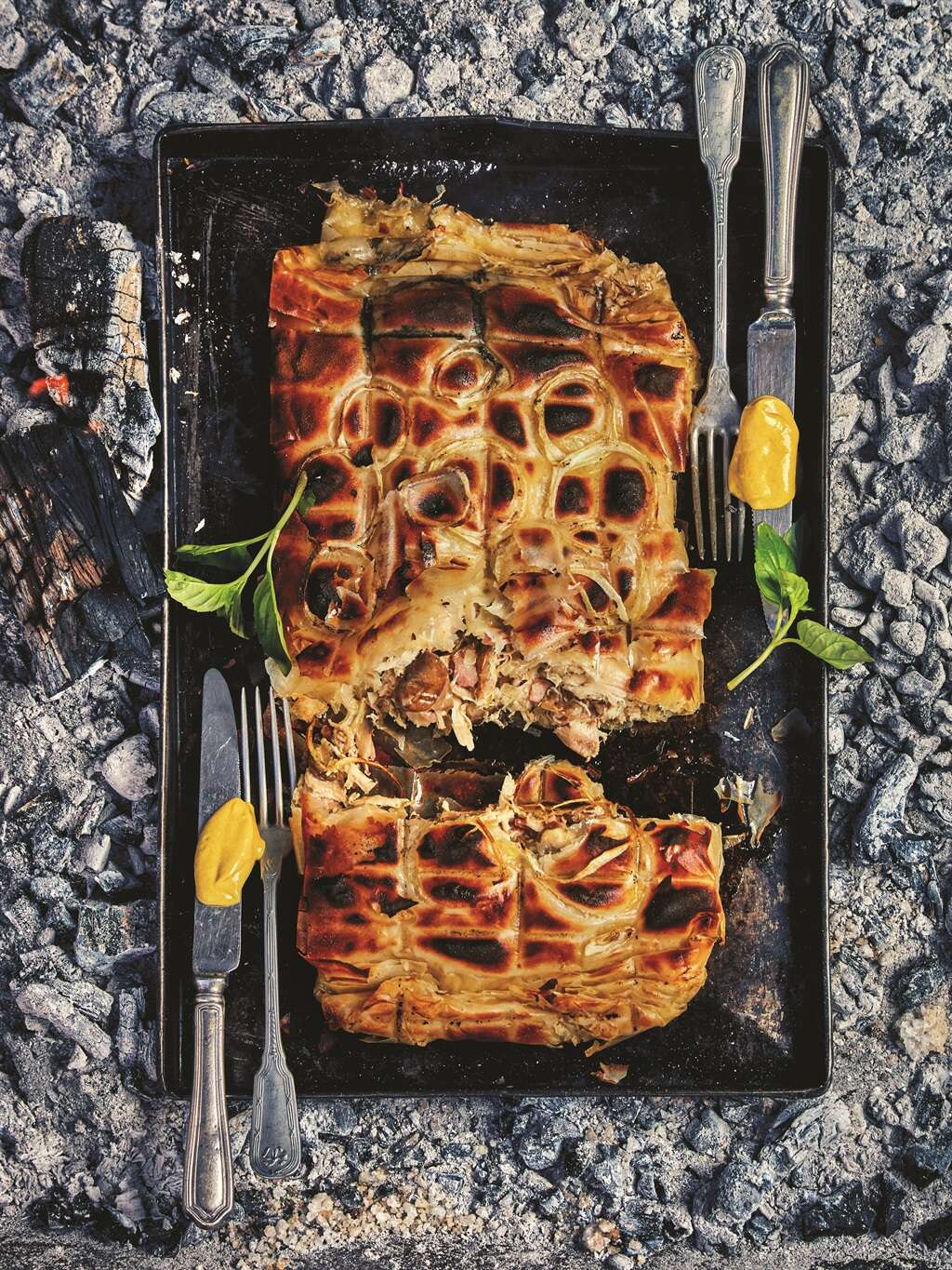 What's for dinner? Chicken pie over the coals