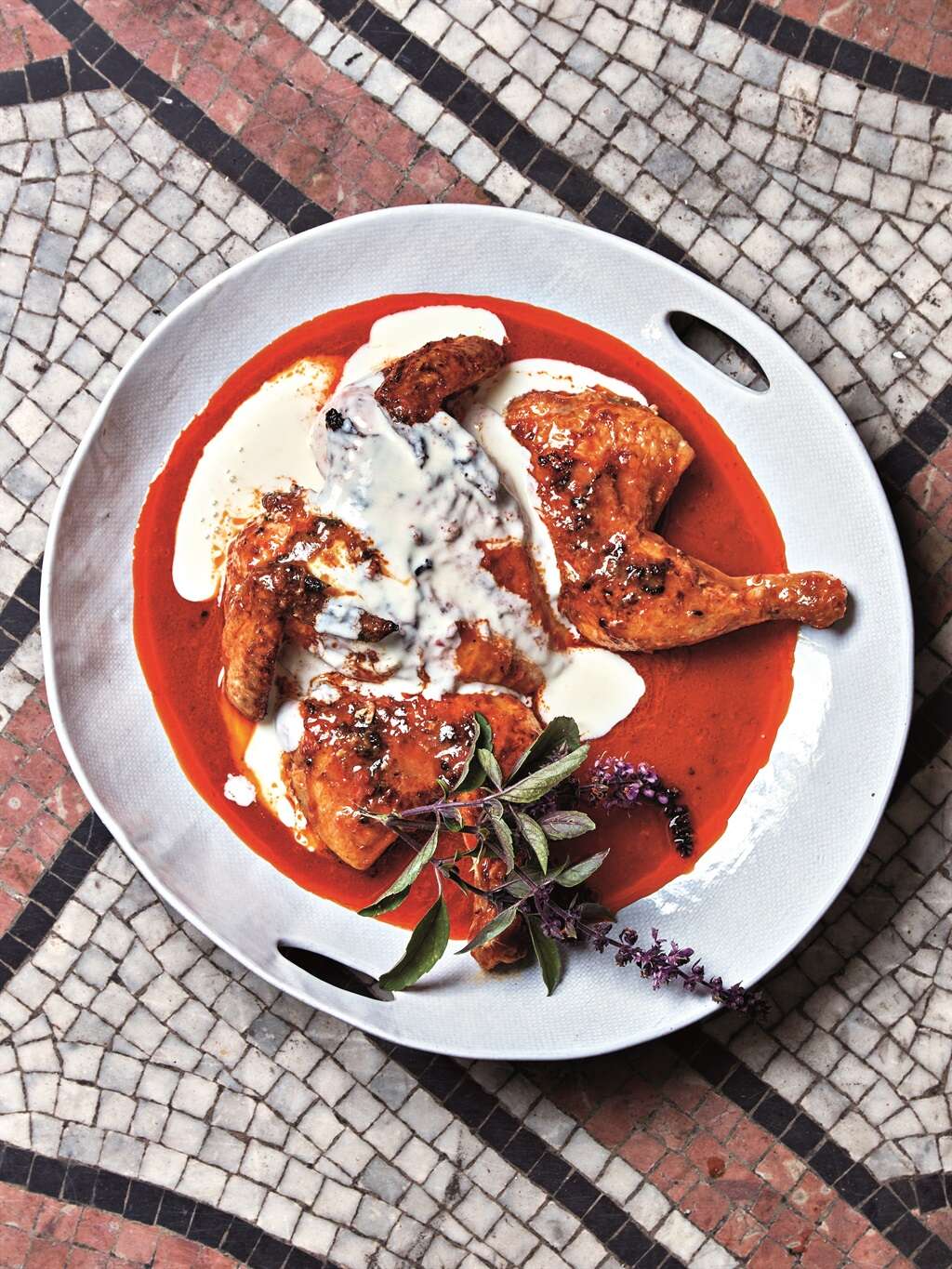 What's for dinner? Spatchcock harissa chicken with a creamy Parmesan sauce