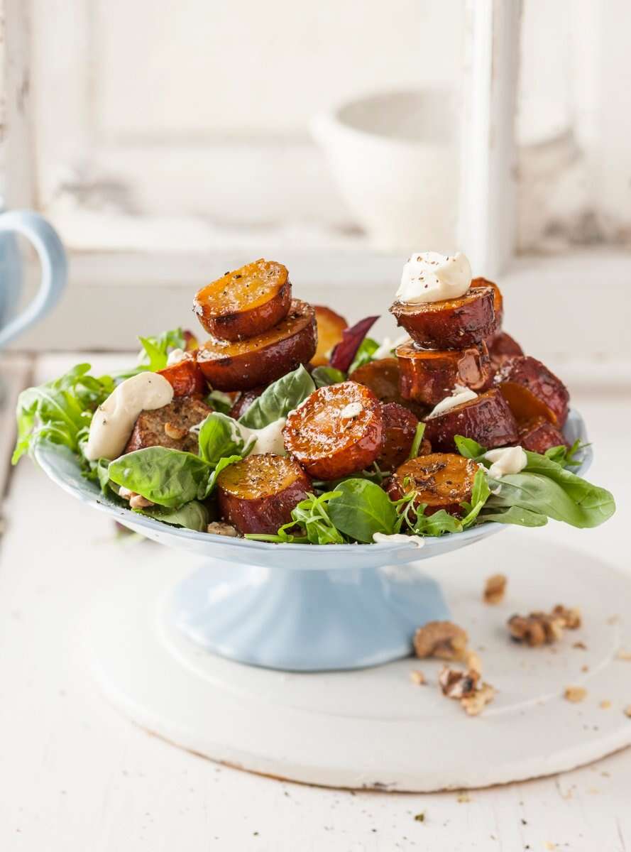 What's for dinner? Honeyed sweet potato salad