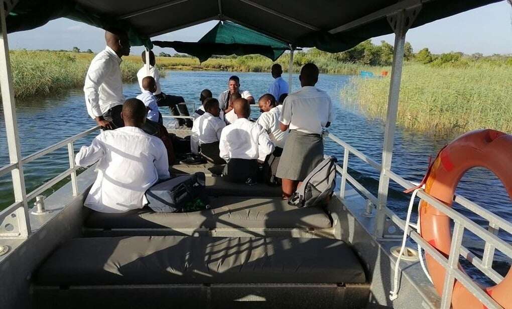 KZN pupils cross hippo-infested lake to get to school after education dept ferry breaks down