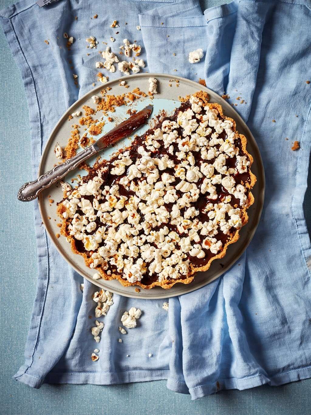 Sunday sweet treat: Chocolate and popcorn tart