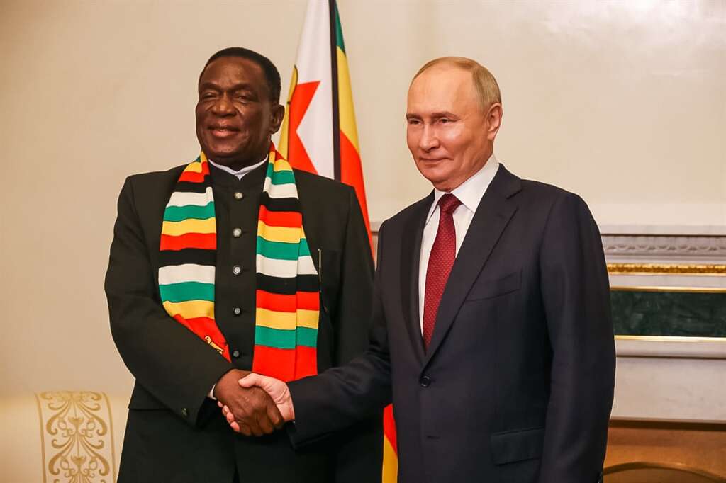 Asked if Russia should 'take down' European countries, Zimbabwe's Mnangagwa offers free hyenas