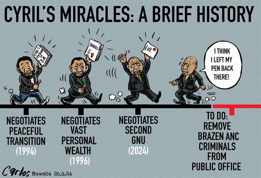 CARTOON BY CARLOS | A brief history of Ramaphosa's miracles