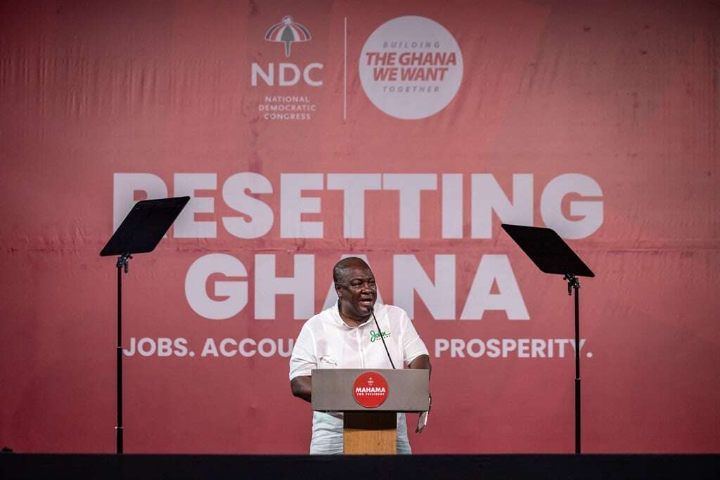 Ghana opposition leader John Mahama declared election winner on 'reset' promise