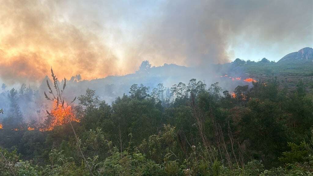 Paarl Mountain fire: Firefighters work overnight in a battle to contain flames