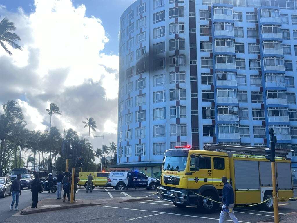 Fire guts sixth floor flat in Durban, no injuries reported