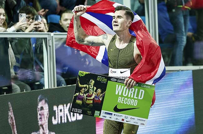 Ingebrigtsen breaks indoor mile world record in France