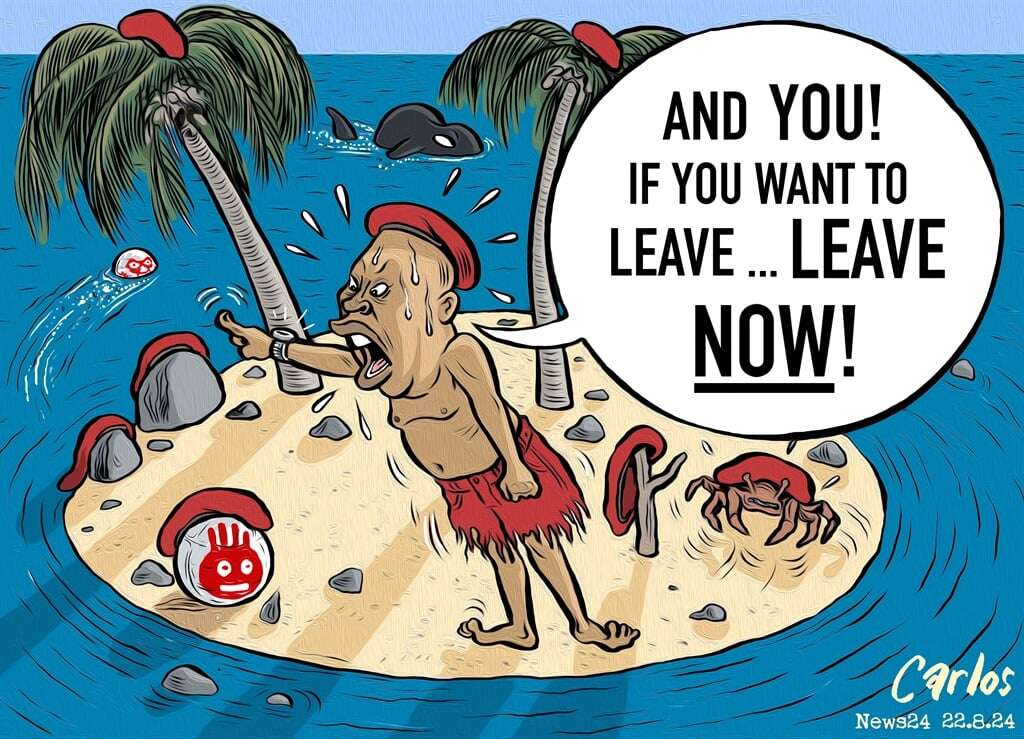 CARTOON BY CARLOS | Island drama: Castaways to the left