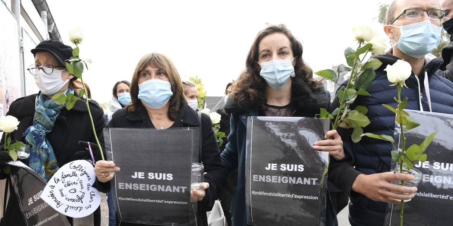 'We are not afraid': France rallies after beheading of teacher