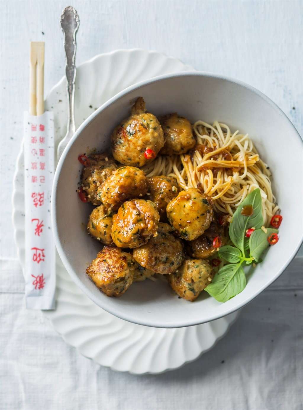 What's for dinner? Chicken meatballs with honey and orange glaze