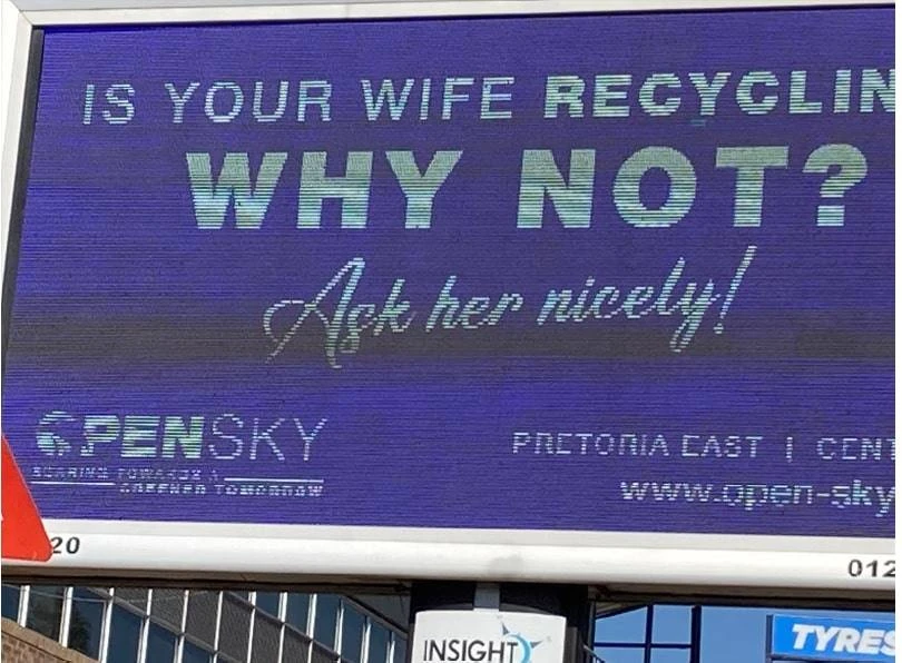‘Vra jou vrou mooi’: Dié advertensie is toe nou nie snaaks nie