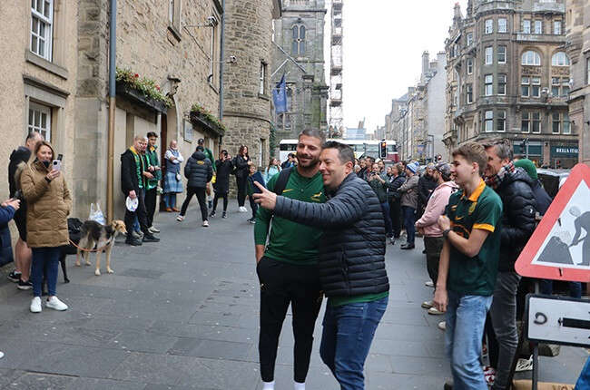 WATCH | Diehard SA fans camp outside team hotel to greet Siya and their Springbok heroes