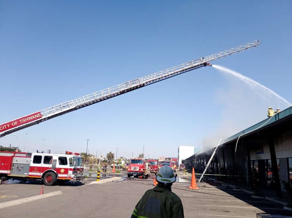 SEE | Firefighters extinguish blaze after store at Hammanskraal mall goes up in flames