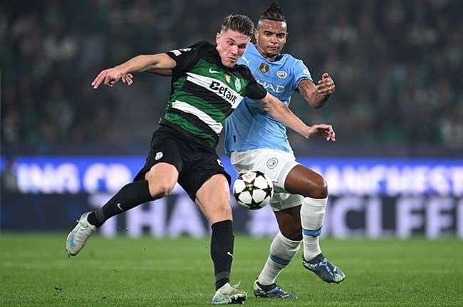 Sporting stun Man City in Champions League as Liverpool, Milan claim fine wins