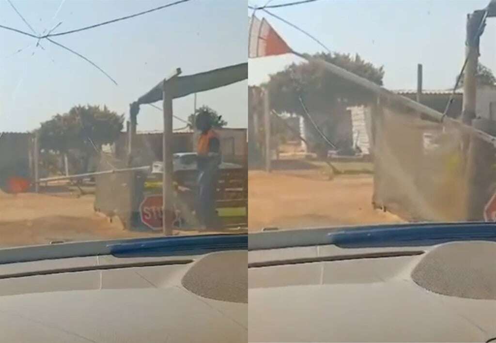 WATCH | Raking it in: Soshanguve man makes R5 per car, using garden equipment for makeshift tollgate