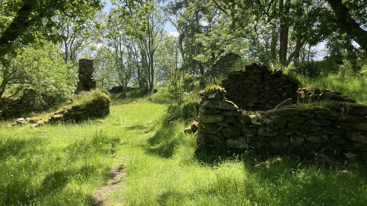 Ruins of ancient village reputedly haunted by a seer go…