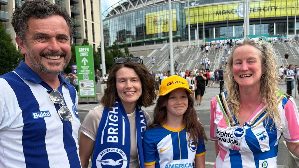 Fans enjoy Wembley despite Brighton's FA Cup loss
