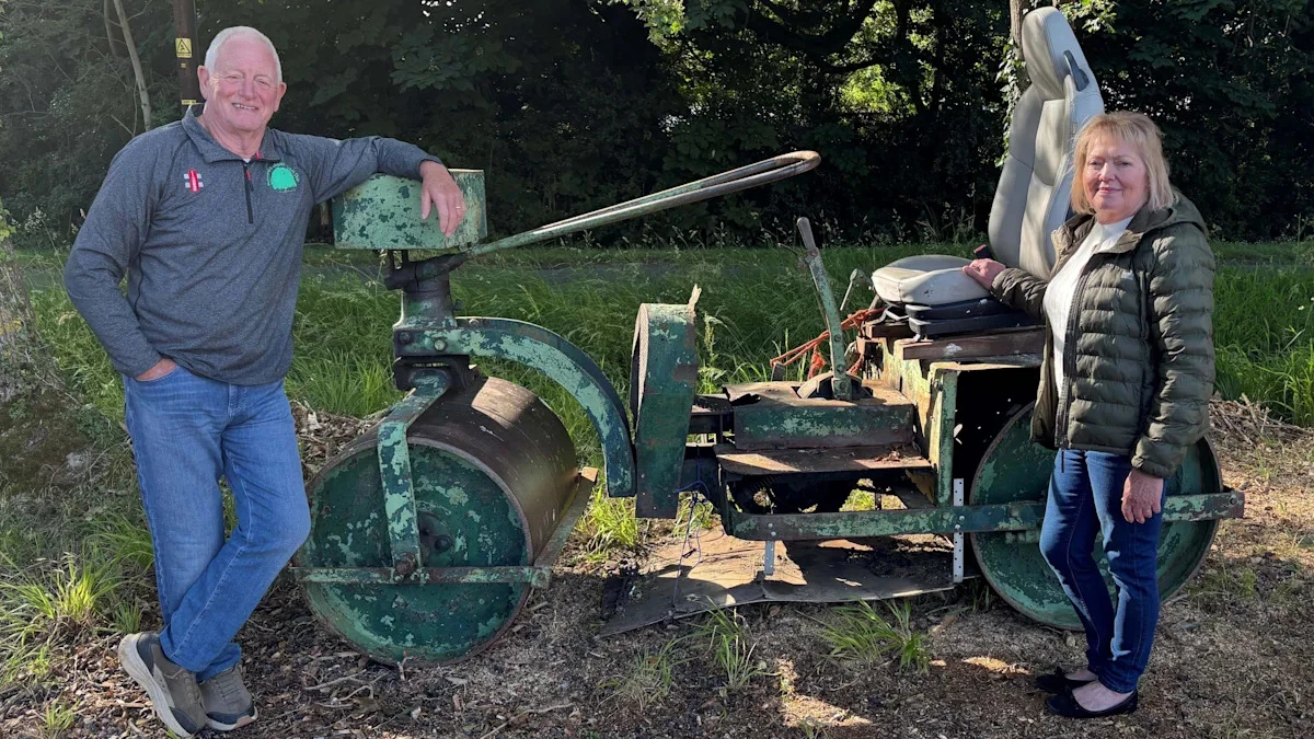Broken vintage roller leaves cricket club stumped