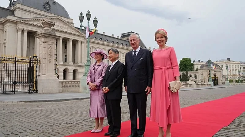 Japan's emperor and empress arrive in Belgium for state visit