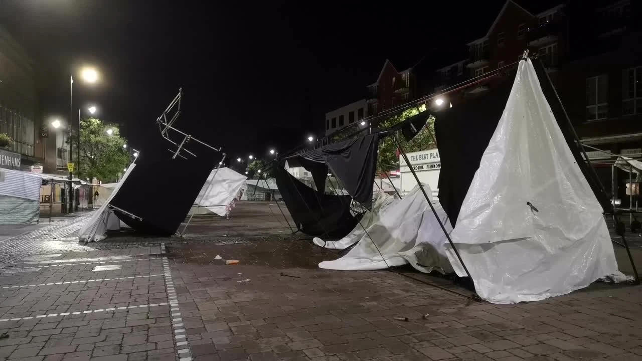 'Tornado' leaves trail of destruction in London