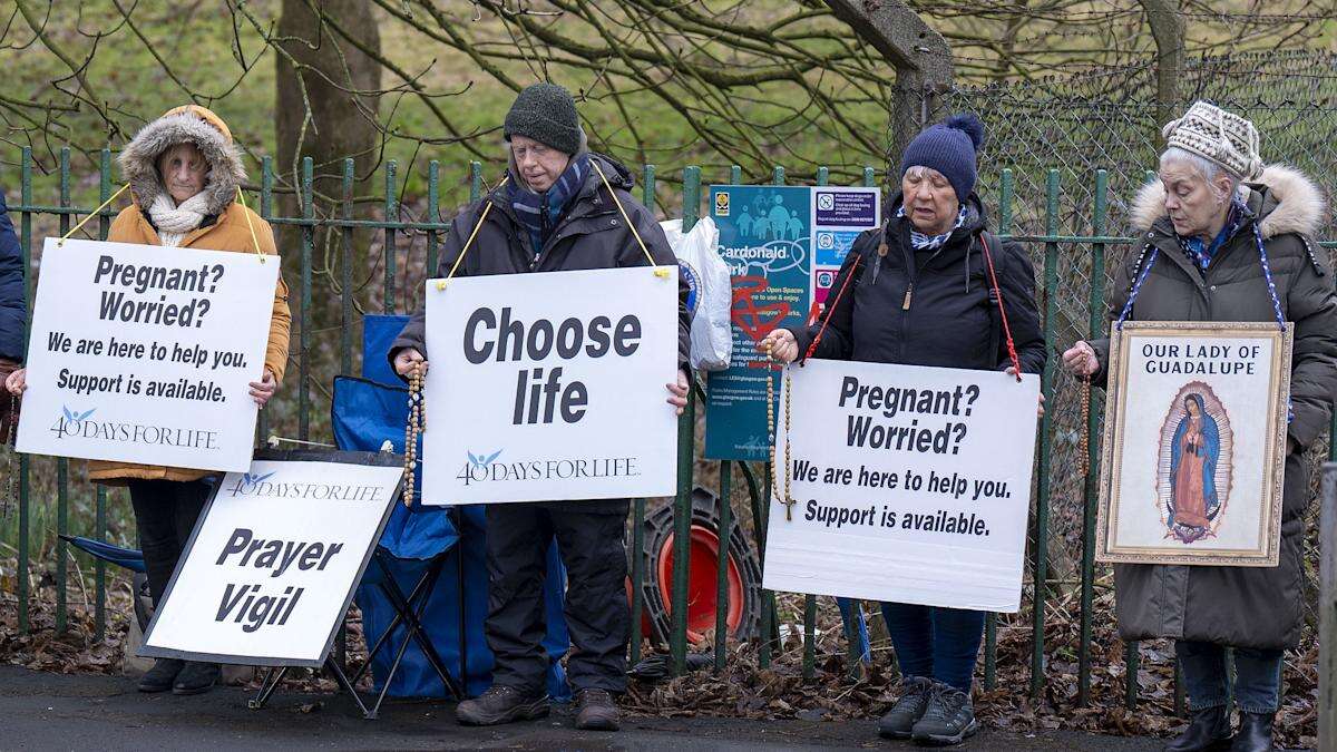 Anti-abortion campaigners branded ‘disgusting’ as they hold vigil near hospital