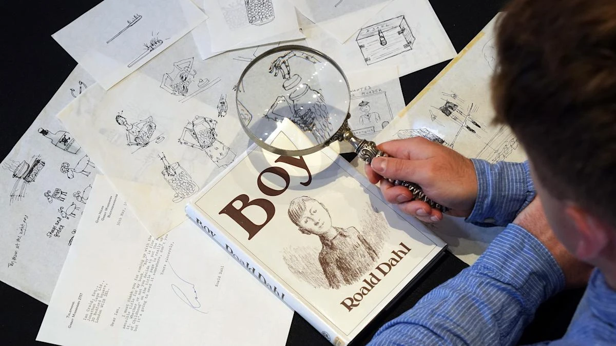 Drawings by Roald Dahl for memoir Boy to be sold at auction