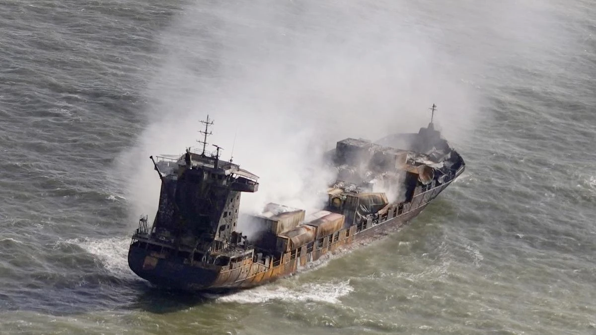 North Sea crash vessel expected to sink – minister