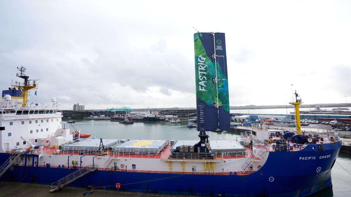 Sea trials under way for wind-powered sail in bid to cut shipping emissions