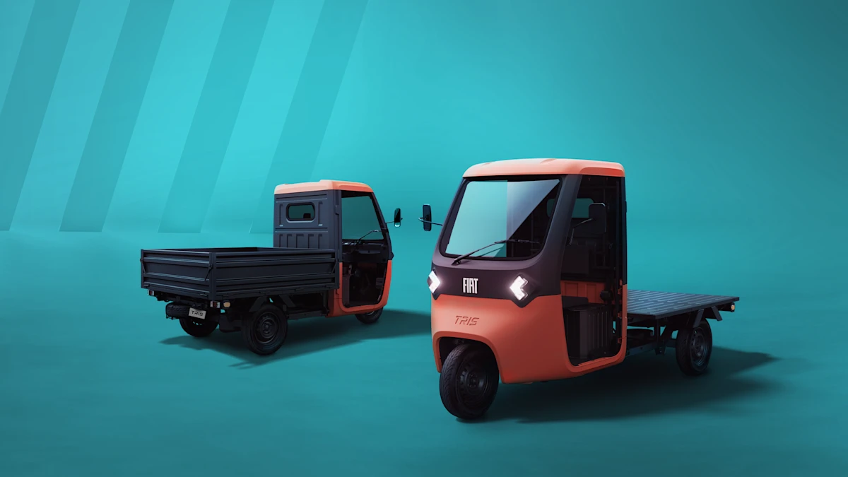Fiat Tris is a three-wheeled electric pick-up