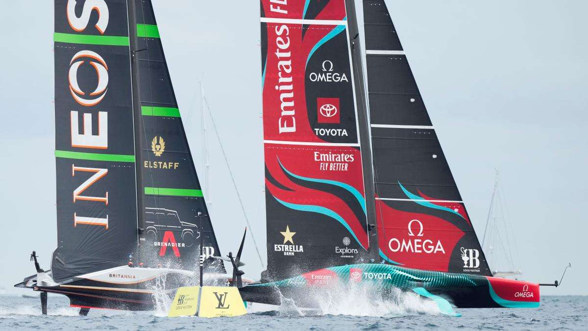 Sir Ben Ainslie’s Ineos Britannia trail 2-0 after first day of America’s Cup