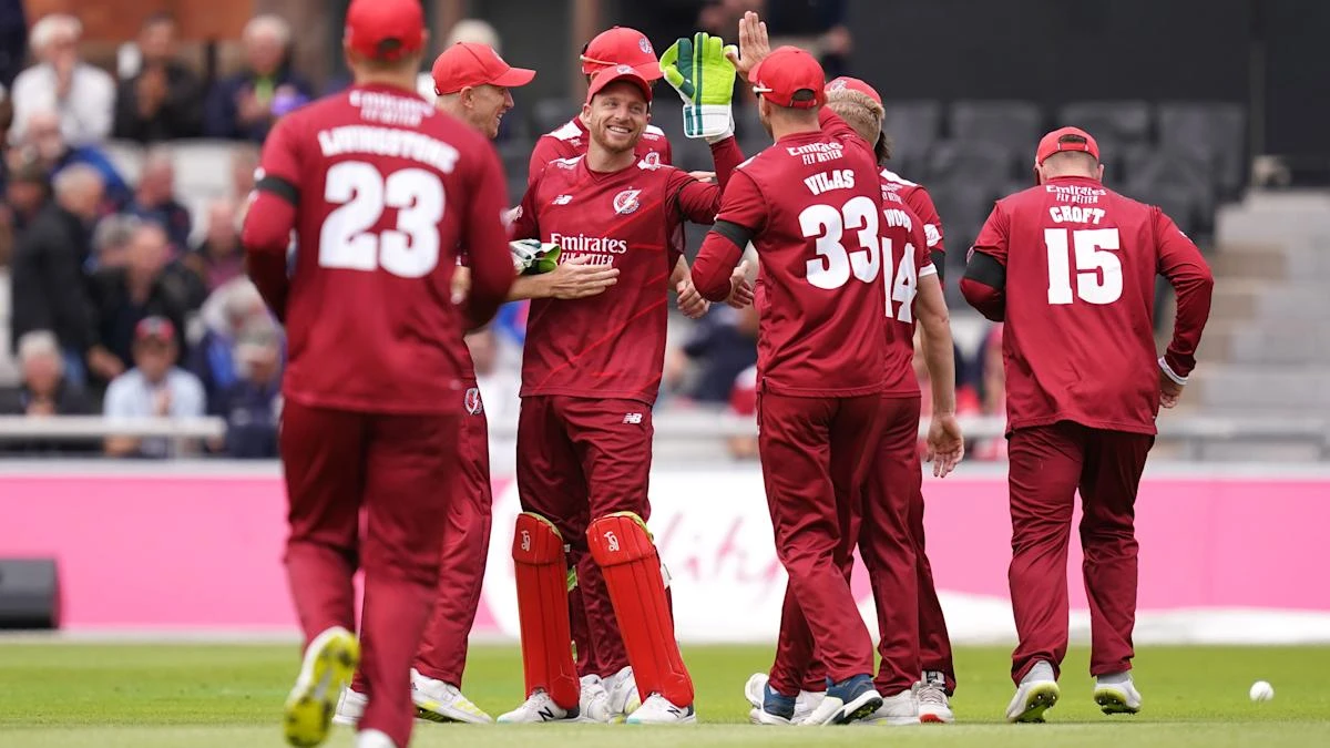 Lancashire climb above Durham with tense three-wicket Vitality Blast victory