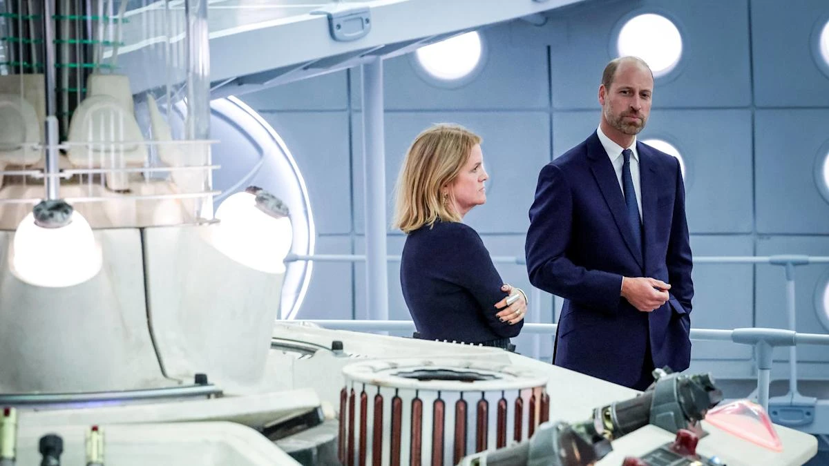 William steps aboard Doctor Who’s Tardis in visit to Bad Wolf Studios