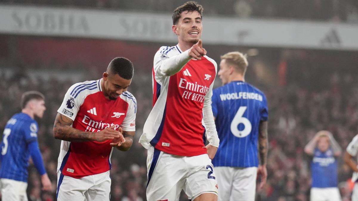 Arsenal up to second after Kai Havertz goal sees off struggling Ipswich