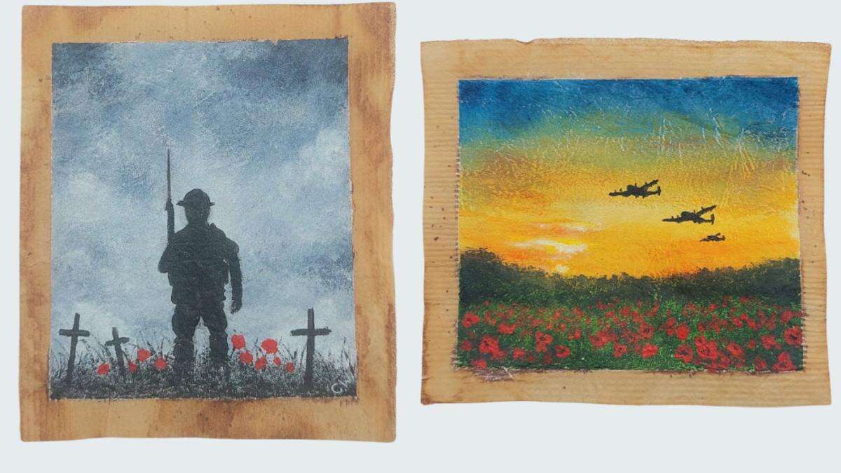 Remembrance Day: Artist’s used tea bag paintings pay tribute to fallen soldiers