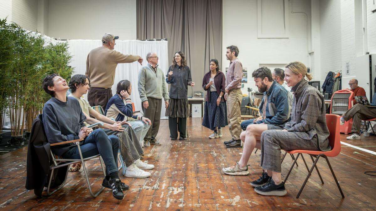 Cate Blanchett and Emma Corrin pictured in rehearsals for London play