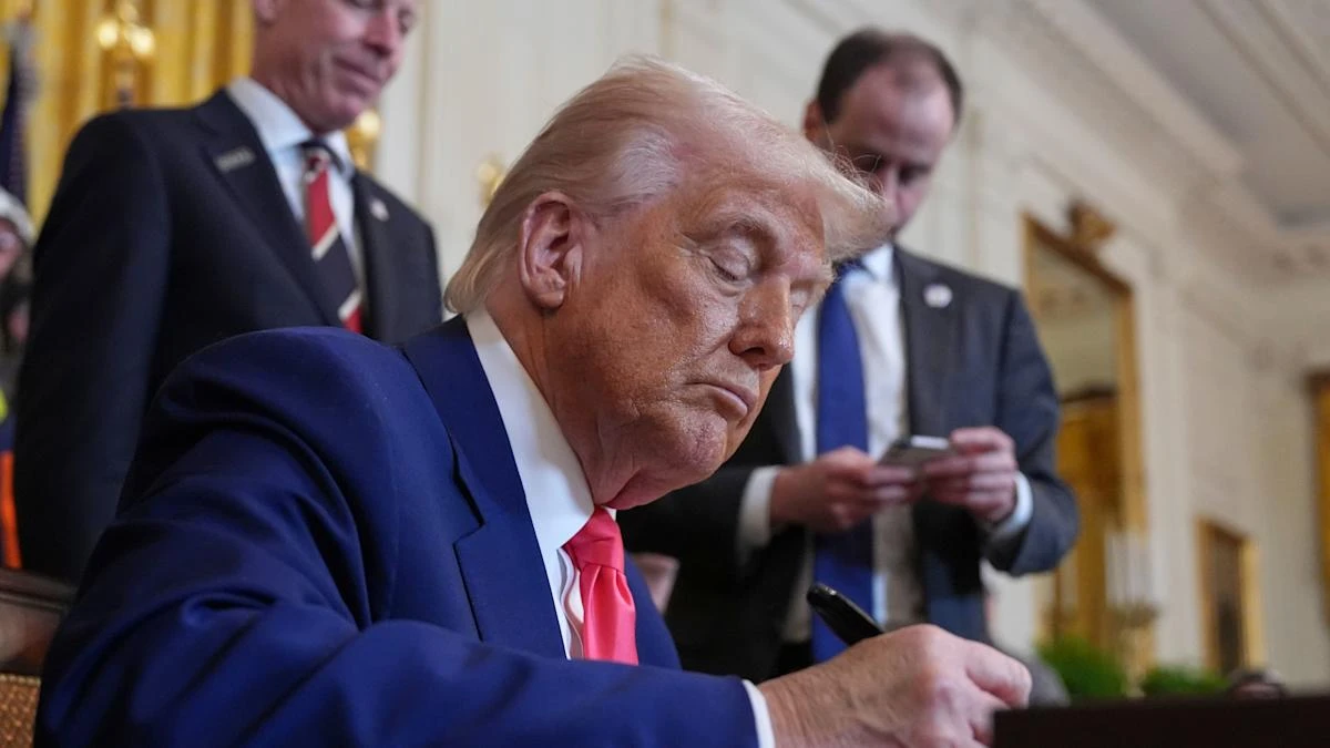 Stock market slides again as Trump tariffs come into effect